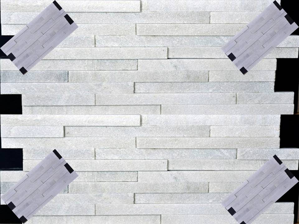 Exclusive White Stone Cladding Tiles for Interior Wall